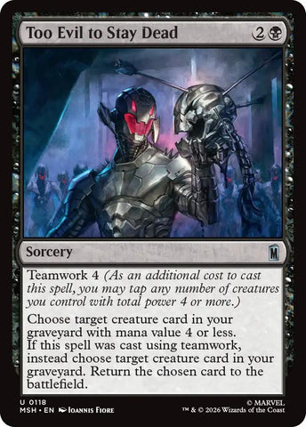 Image for Too Evil to Stay Dead (118) [Marvel Super Heroes] (MSH) - Magic: The Gathering