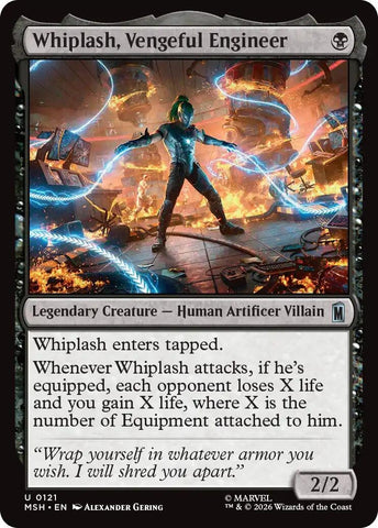Image for Whiplash, Vengeful Engineer (121) [Marvel Super Heroes] (MSH) - Magic: The Gathering
