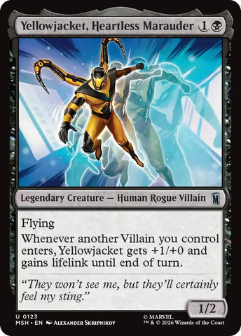 Image for Yellowjacket, Heartless Marauder (123) [Marvel Super Heroes] (MSH) - Magic: The Gathering