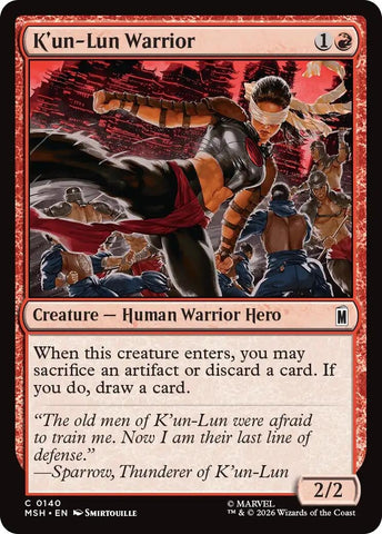 Image for K'un-Lun Warrior (140) [Marvel Super Heroes] (MSH) - Magic: The Gathering
