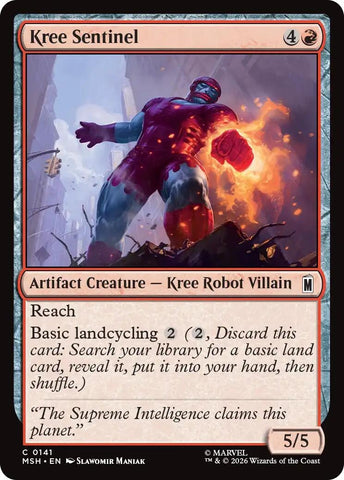 Image for Kree Sentinel (141) [Marvel Super Heroes] (MSH) - Magic: The Gathering