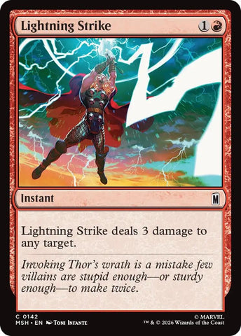 Image for Lightning Strike (142) [Marvel Super Heroes] (MSH) - Magic: The Gathering