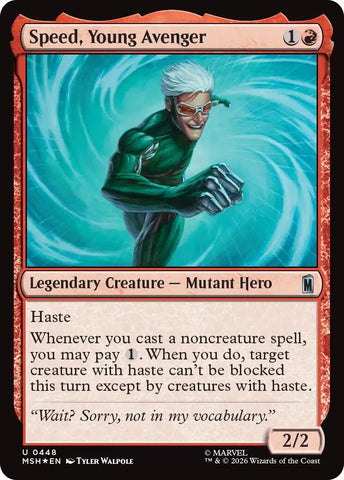 Image for Speed, Young Avenger (Surge Foil) (448) [Marvel Super Heroes] (MSH) - Magic: The Gathering