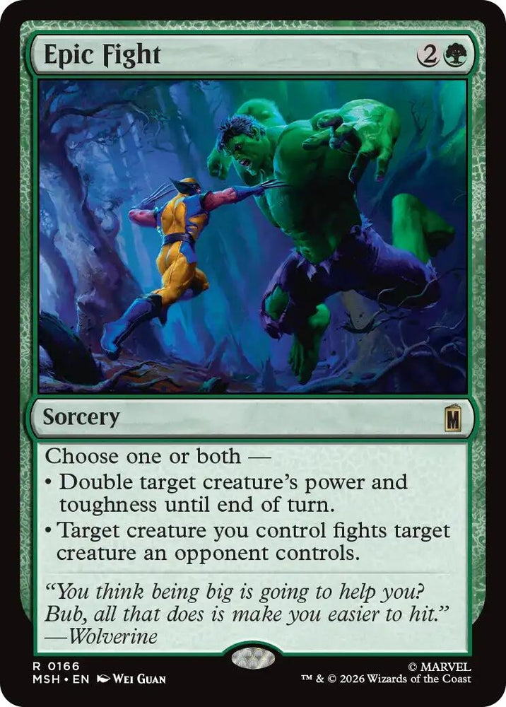 Image for Epic Fight (166) [Marvel Super Heroes] (MSH) - Magic: The Gathering
