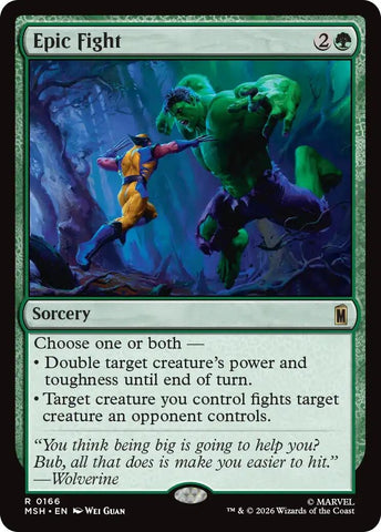Image for Epic Fight (166) [Marvel Super Heroes] (MSH) - Magic: The Gathering