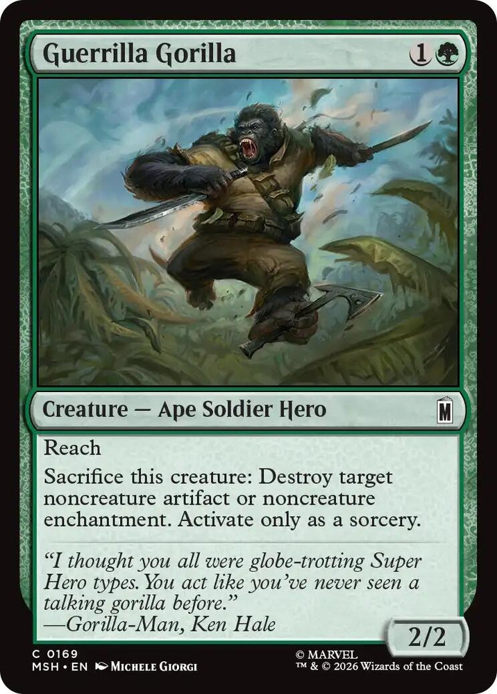 Image for Guerrilla Gorilla (169) [Marvel Super Heroes] (MSH) - Magic: The Gathering