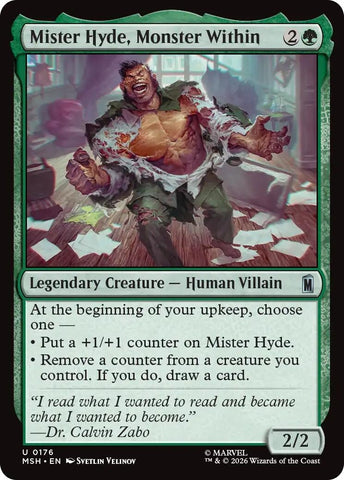 Image for Mister Hyde, Monster Within (176) [Marvel Super Heroes] (MSH) - Magic: The Gathering