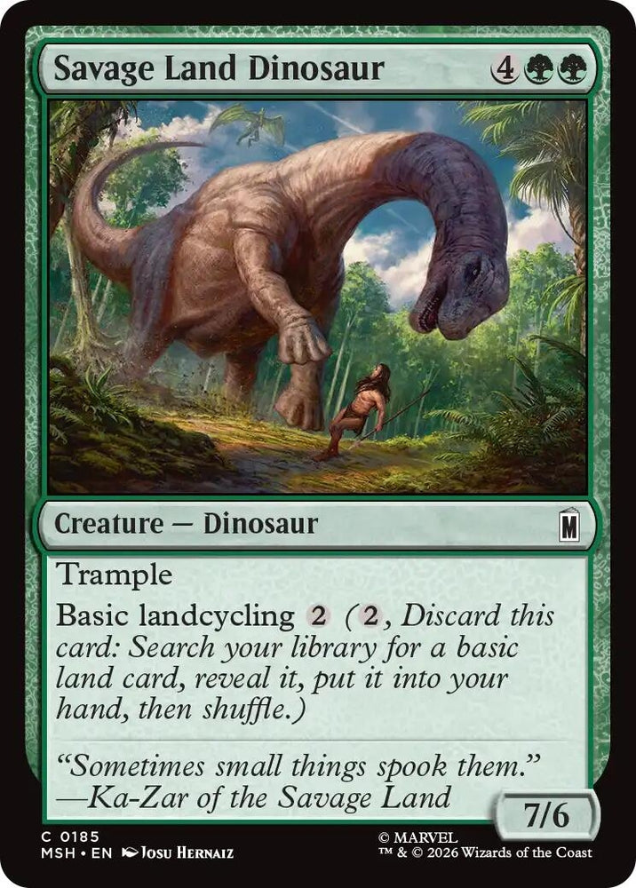 Image for Savage Land Dinosaur (185) [Marvel Super Heroes] (MSH) - Magic: The Gathering