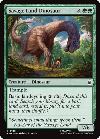 Image for Savage Land Dinosaur (185) [Marvel Super Heroes] (MSH) - Magic: The Gathering