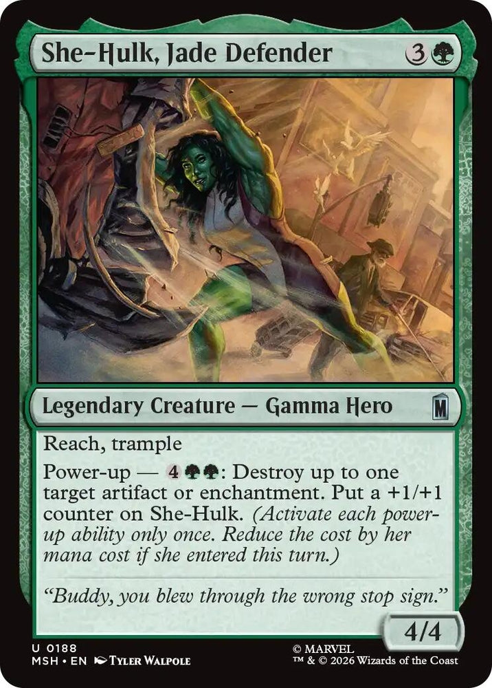 Image for She-Hulk, Jade Defender (188) [Marvel Super Heroes] (MSH) - Magic: The Gathering