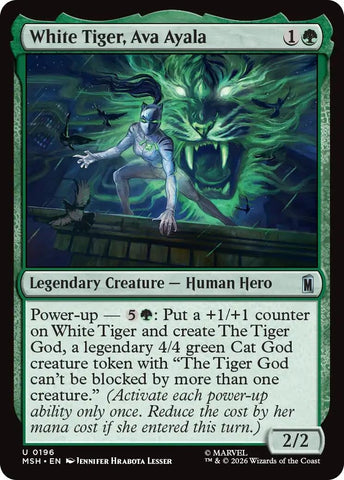 Image for White Tiger, Ava Ayala (196) [Marvel Super Heroes] (MSH) - Magic: The Gathering