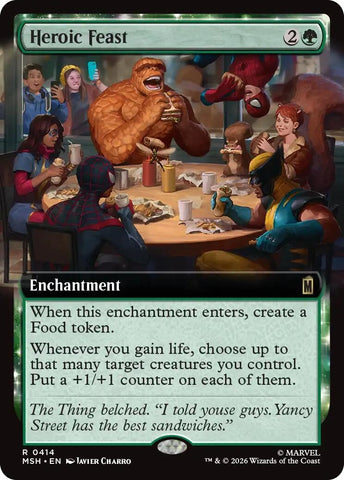 Image for Heroic Feast (Extended Art) (414) [Marvel Super Heroes] (MSH) - Magic: The Gathering