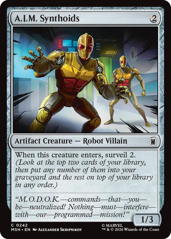 Image for A.I.M. Synthoids (242) [Marvel Super Heroes] (MSH) - Magic: The Gathering
