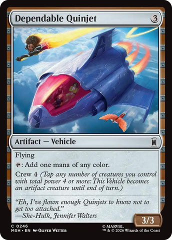 Image for Dependable Quinjet (246) [Marvel Super Heroes] (MSH) - Magic: The Gathering