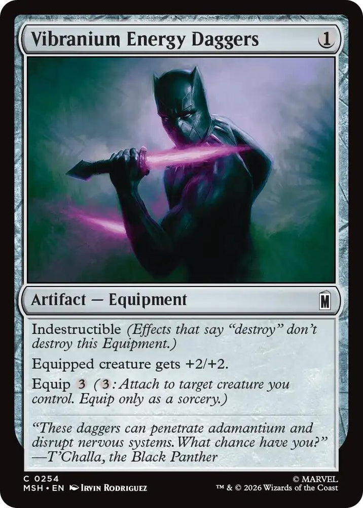 Image for Vibranium Energy Daggers (254) [Marvel Super Heroes] (MSH) - Magic: The Gathering