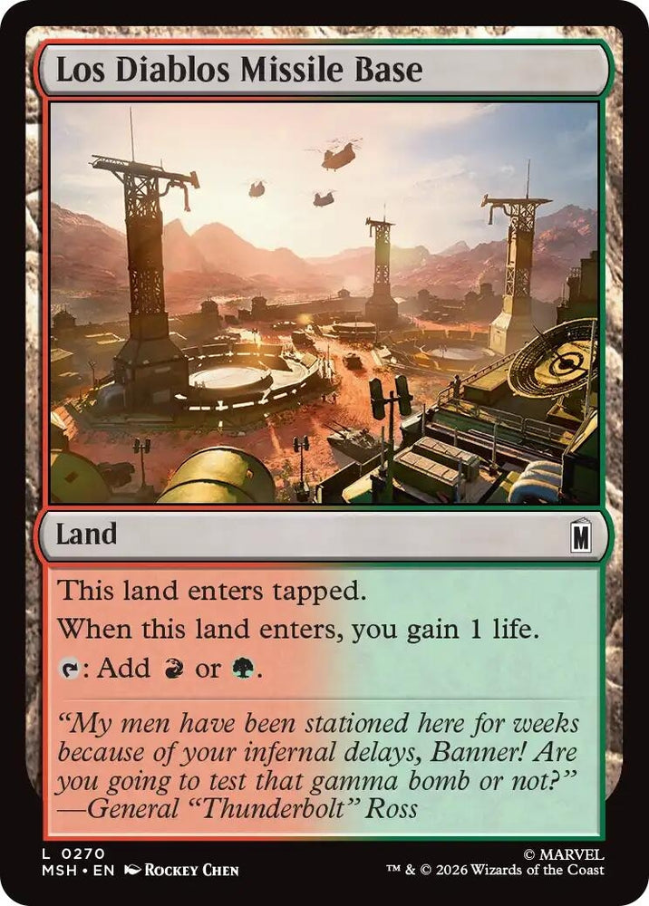 Image for Los Diablos Missile Base (270) [Marvel Super Heroes] (MSH) - Magic: The Gathering