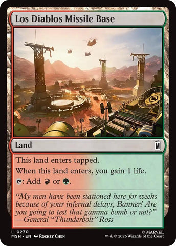 Image for Los Diablos Missile Base (270) [Marvel Super Heroes] (MSH) - Magic: The Gathering