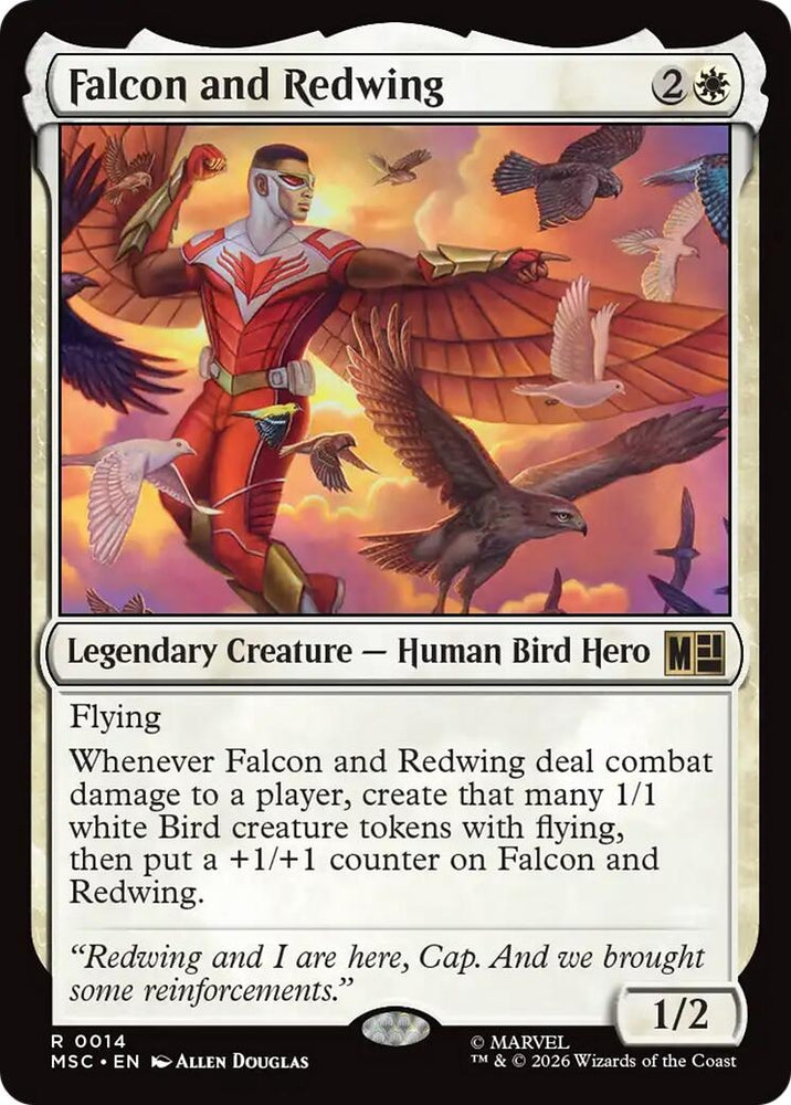 Image for Falcon and Redwing (14) [Commander: Marvel Super Heroes] (MSC) - Magic: The Gathering