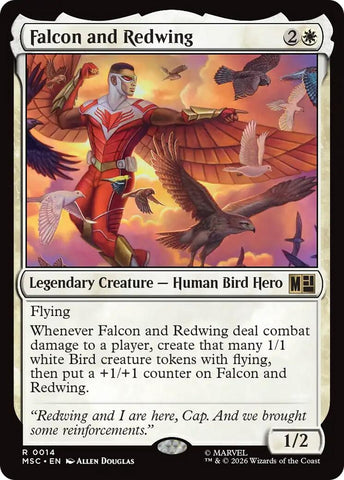 Image for Falcon and Redwing (14) [Commander: Marvel Super Heroes] (MSC) - Magic: The Gathering