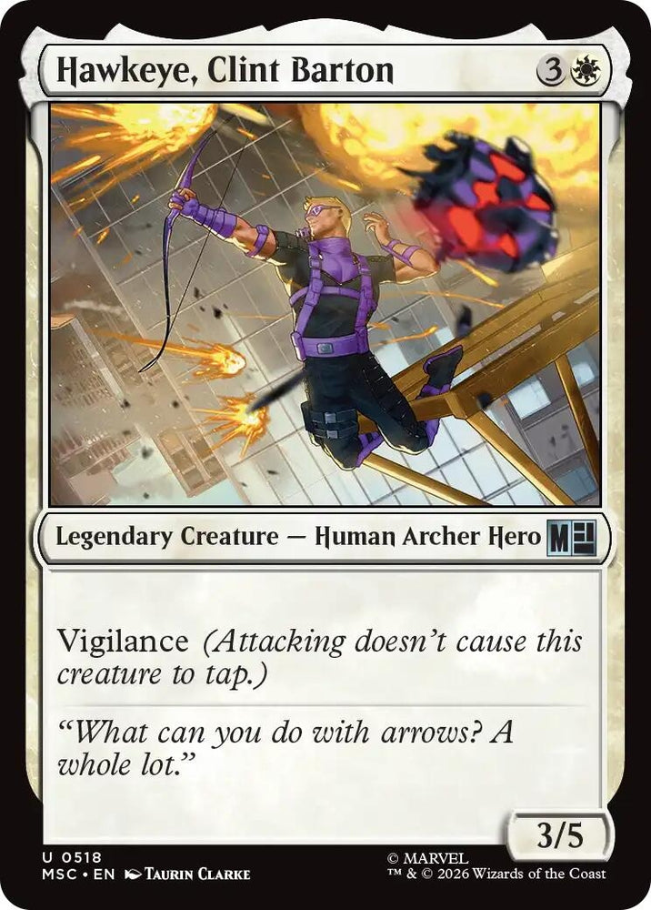 Image for Hawkeye, Clint Barton (0518) (518) [Commander: Marvel Super Heroes] (MSC) - Magic: The Gathering
