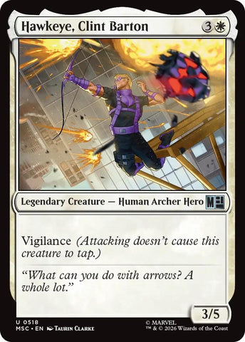 Image for Hawkeye, Clint Barton (0518) (518) [Commander: Marvel Super Heroes] (MSC) - Magic: The Gathering