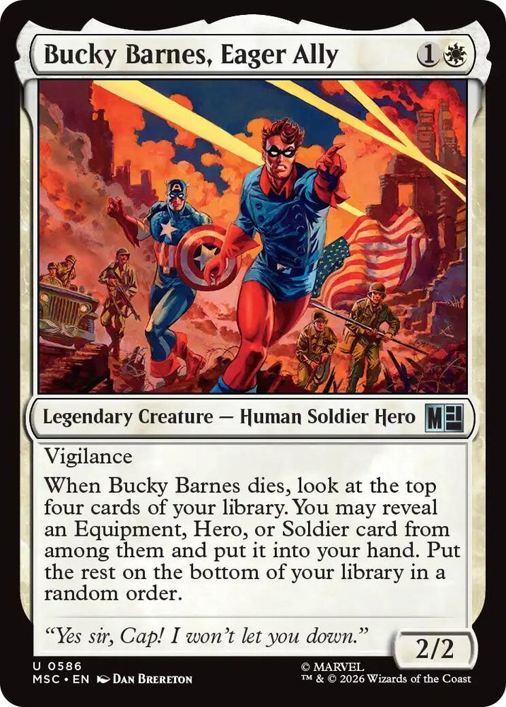 Image for Bucky Barnes, Eager Ally (586) [Commander: Marvel Super Heroes] (MSC) - Magic: The Gathering