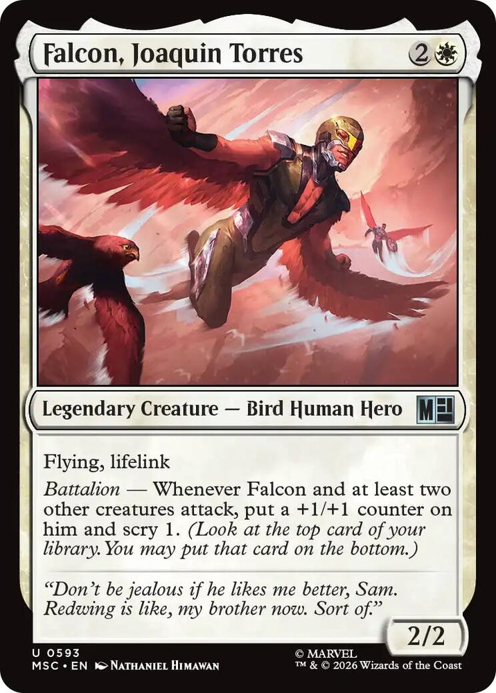 Image for Falcon, Joaquin Torres (593) [Commander: Marvel Super Heroes] (MSC) - Magic: The Gathering
