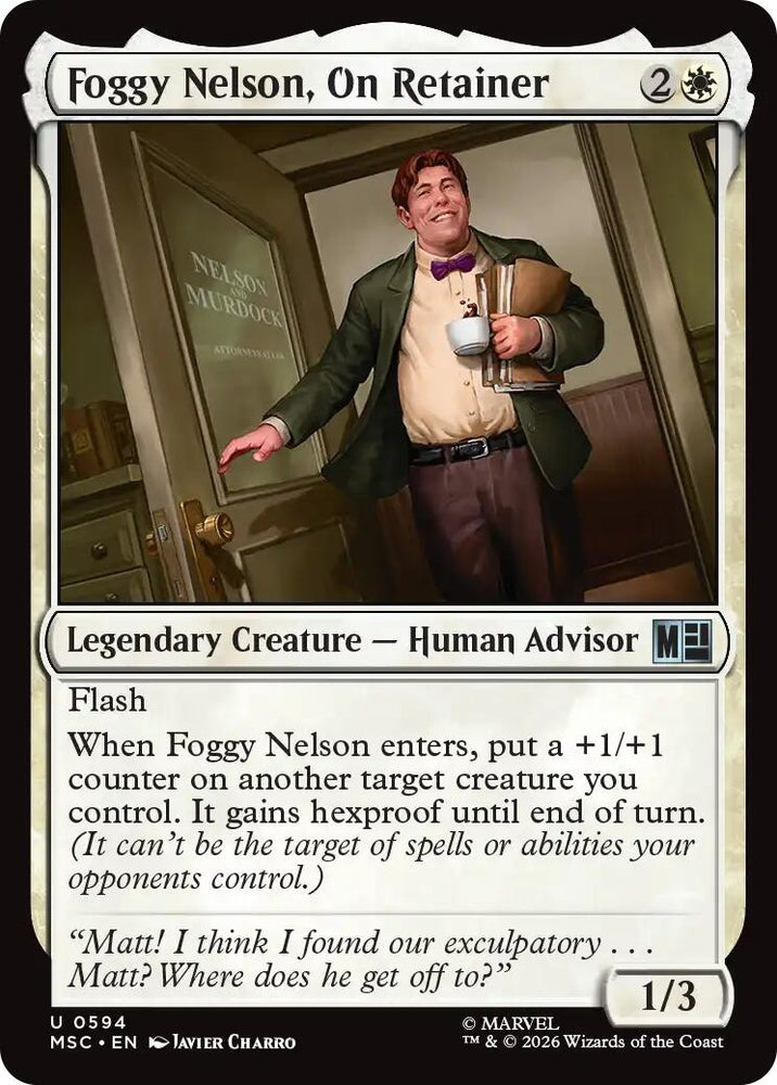 Image for Foggy Nelson, On Retainer (594) [Commander: Marvel Super Heroes] (MSC) - Magic: The Gathering