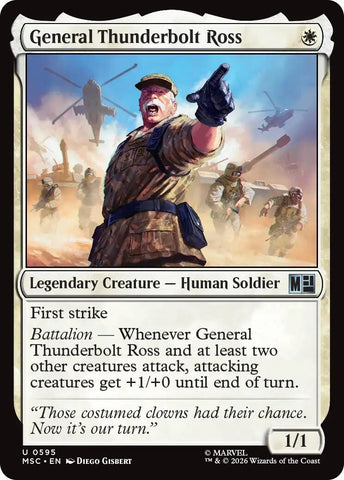Image for General Thunderbolt Ross (595) [Commander: Marvel Super Heroes] (MSC) - Magic: The Gathering