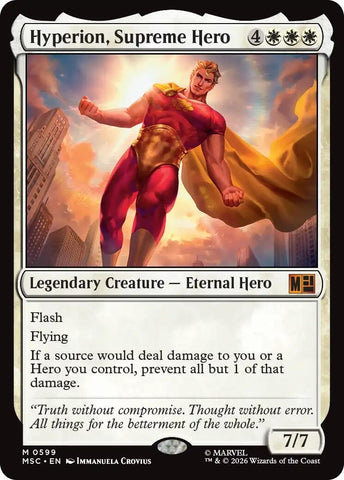 Image for Hyperion, Supreme Hero (599) [Commander: Marvel Super Heroes] (MSC) - Magic: The Gathering