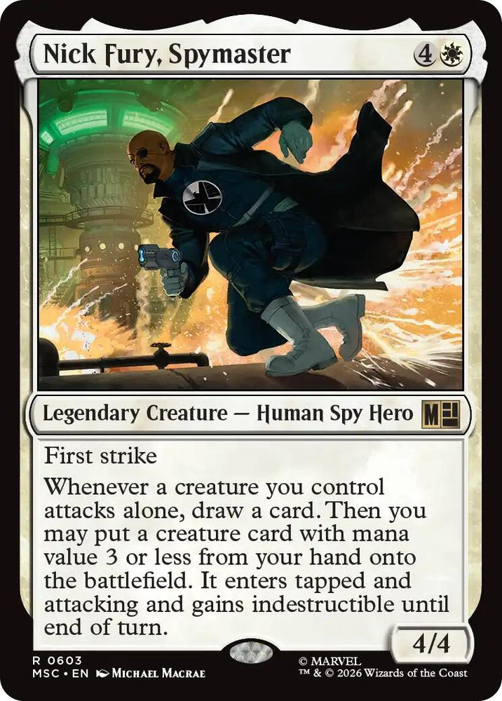 Image for Nick Fury, Spymaster (603) [Commander: Marvel Super Heroes] (MSC) - Magic: The Gathering