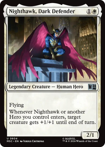 Image for Nighthawk, Dark Defender (604) [Commander: Marvel Super Heroes] (MSC) - Magic: The Gathering