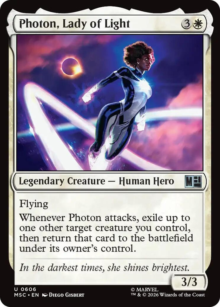 Image for Photon, Lady of Light (606) [Commander: Marvel Super Heroes] (MSC) - Magic: The Gathering