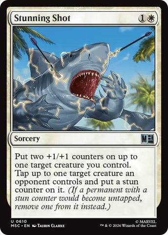 Image for Stunning Shot (610) [Commander: Marvel Super Heroes] (MSC) - Magic: The Gathering