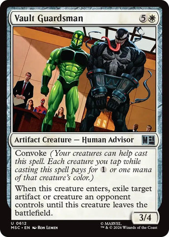 Image for Vault Guardsman (612) [Commander: Marvel Super Heroes] (MSC) - Magic: The Gathering