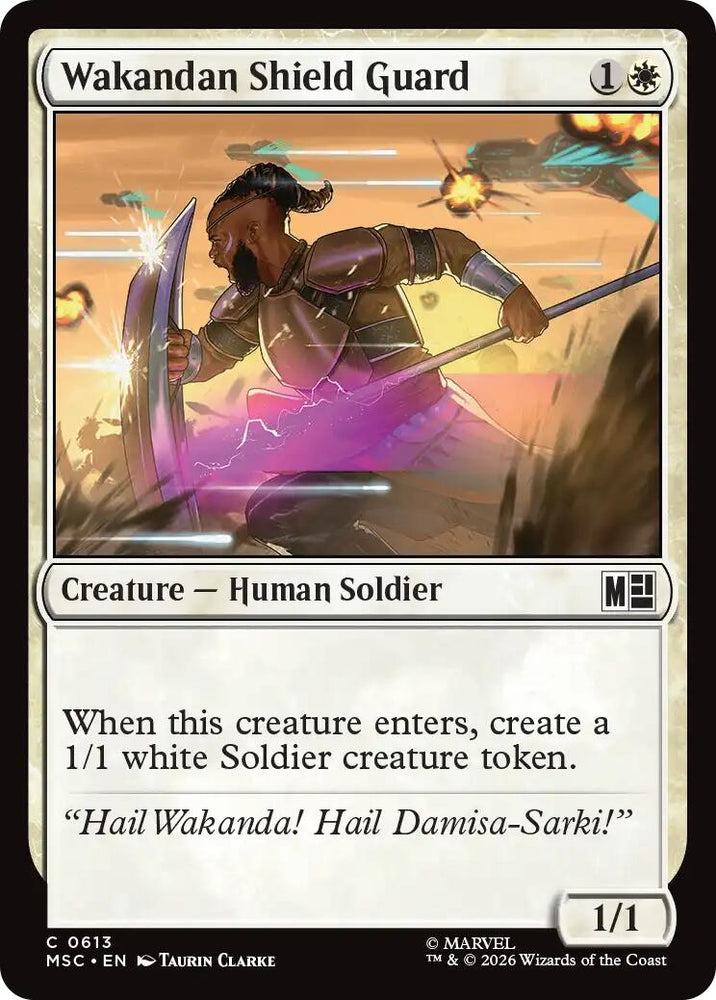 Image for Wakandan Shield Guard (613) [Commander: Marvel Super Heroes] (MSC) - Magic: The Gathering