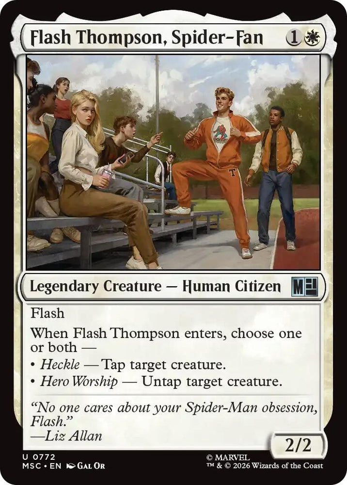 Image for Flash Thompson, Spider-Fan (772) [Commander: Marvel Super Heroes] (MSC) - Magic: The Gathering