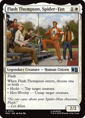 Image for Flash Thompson, Spider-Fan (772) [Commander: Marvel Super Heroes] (MSC) - Magic: The Gathering
