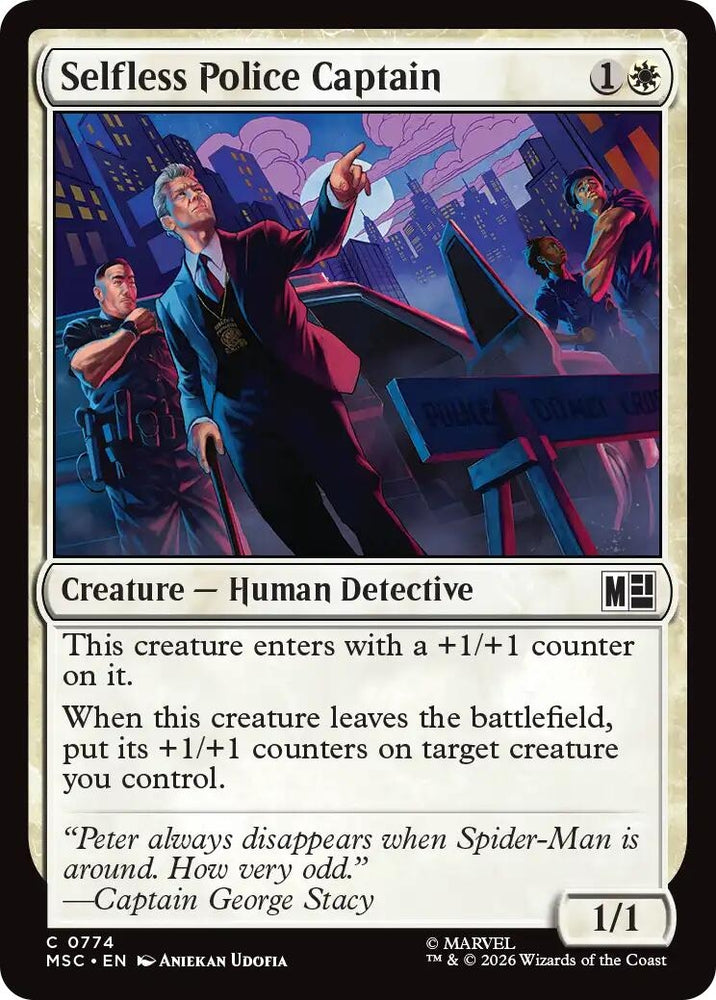 Image for Selfless Police Captain (774) [Commander: Marvel Super Heroes] (MSC) - Magic: The Gathering
