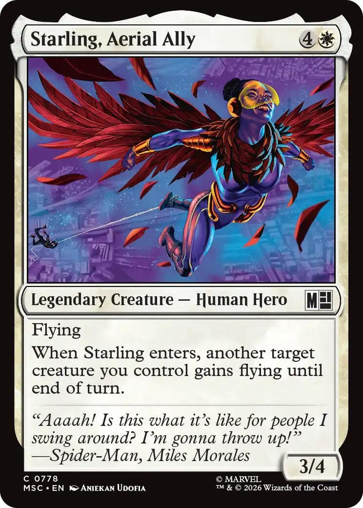Image for Starling, Aerial Ally (778) [Commander: Marvel Super Heroes] (MSC) - Magic: The Gathering