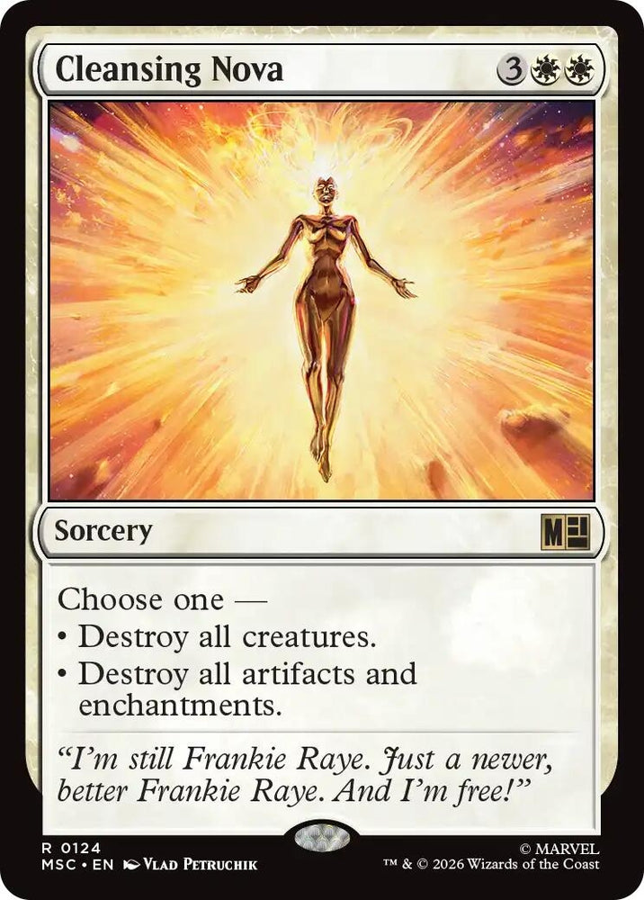 Image for Cleansing Nova (Surge Foil) (124) [Commander: Marvel Super Heroes] (MSC) - Magic: The Gathering