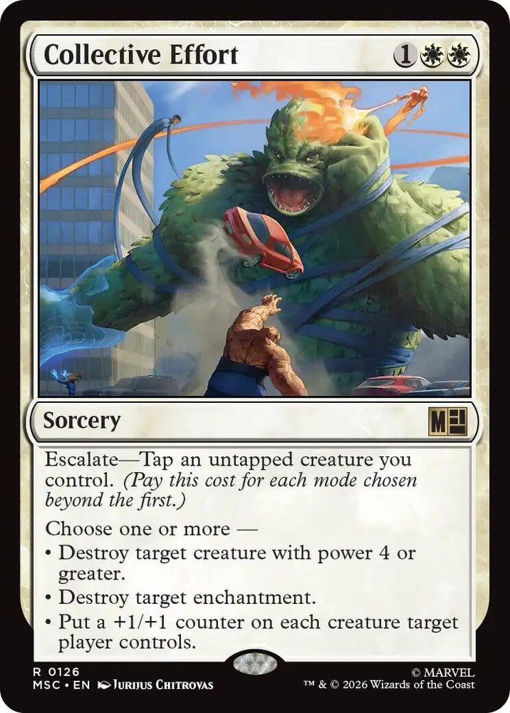 Image for Collective Effort (Surge Foil) (126) [Commander: Marvel Super Heroes] (MSC) - Magic: The Gathering