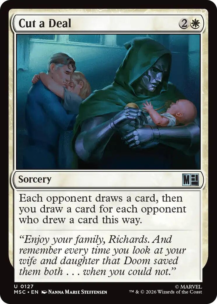 Image for Cut a Deal (Surge Foil) (127) [Commander: Marvel Super Heroes] (MSC) - Magic: The Gathering
