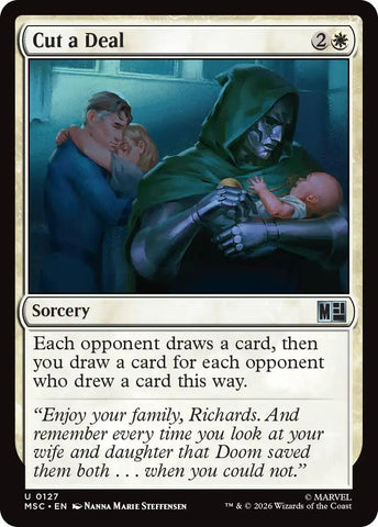 Image for Cut a Deal (Surge Foil) (127) [Commander: Marvel Super Heroes] (MSC) - Magic: The Gathering