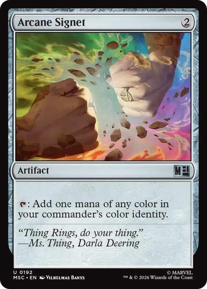 Image for Arcane Signet (0192) (Surge Foil) (192) [Commander: Marvel Super Heroes] (MSC) - Magic: The Gathering