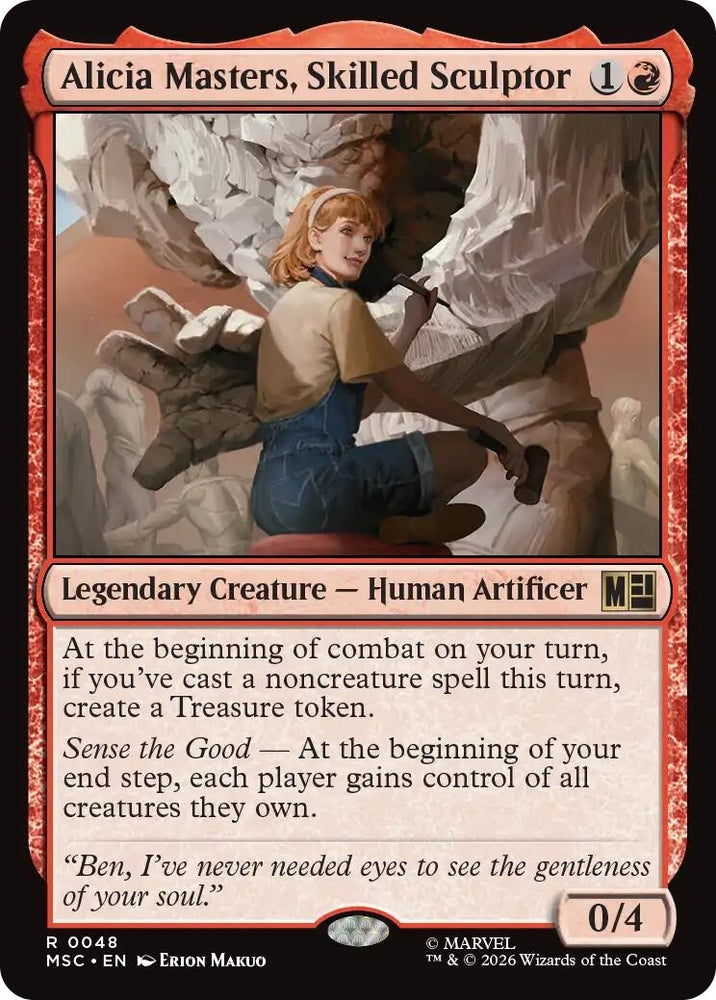 Image for Alicia Masters, Skilled Sculptor (Surge Foil) (48) [Commander: Marvel Super Heroes] (MSC) - Magic: The Gathering