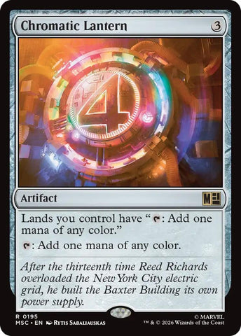 Image for Chromatic Lantern (Surge Foil) (195) [Commander: Marvel Super Heroes] (MSC) - Magic: The Gathering