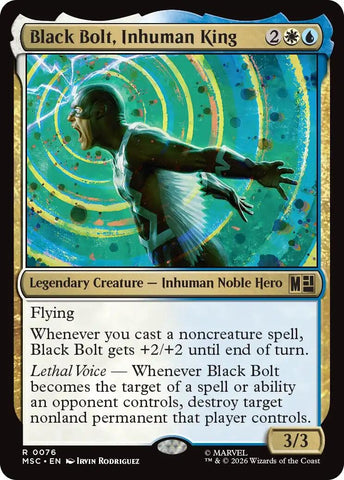Image for Black Bolt, Inhuman King (Surge Foil) (76) [Commander: Marvel Super Heroes] (MSC) - Magic: The Gathering