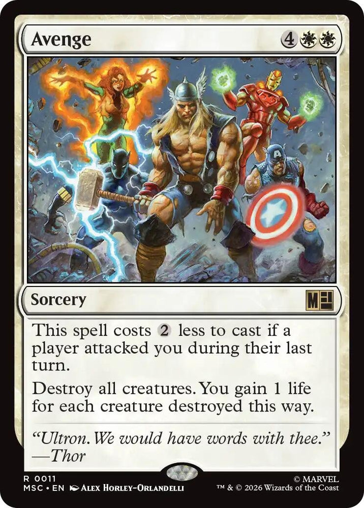 Image for Avenge (Surge Foil) (11) [Commander: Marvel Super Heroes] (MSC) - Magic: The Gathering