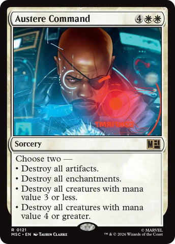Image for Austere Command (Surge Foil) (121) [Commander: Marvel Super Heroes] (MSC) - Magic: The Gathering